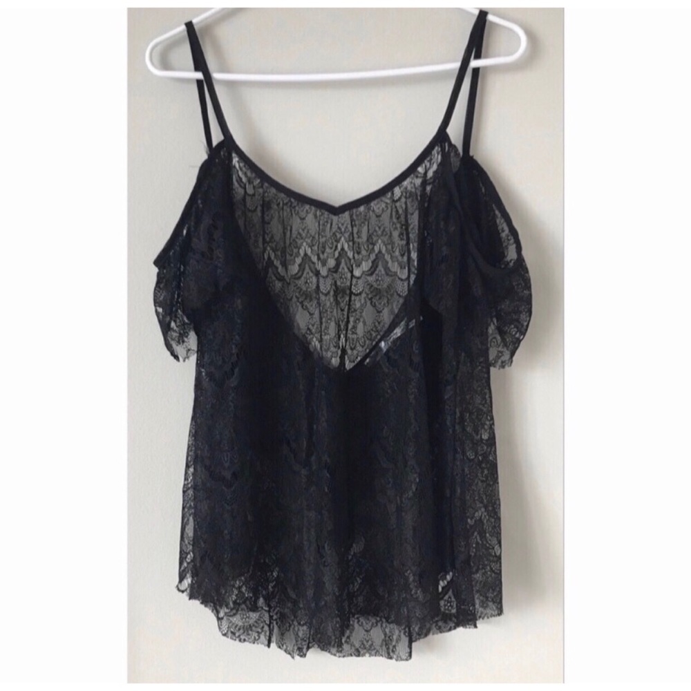 ❌SOLD❌Kimchi Blue Black Lace Top - Picture 6 of 7